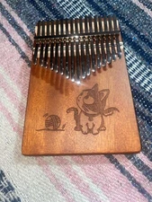 Finger 17 Keys Kalimba Thumb Piano Instrument Mahogany Wood w/ Tuner Hammer Bag