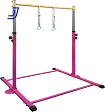 Gymnastic Kip Bar Horizontal Bar for Kids Adjustable Height Home Gym Equipment