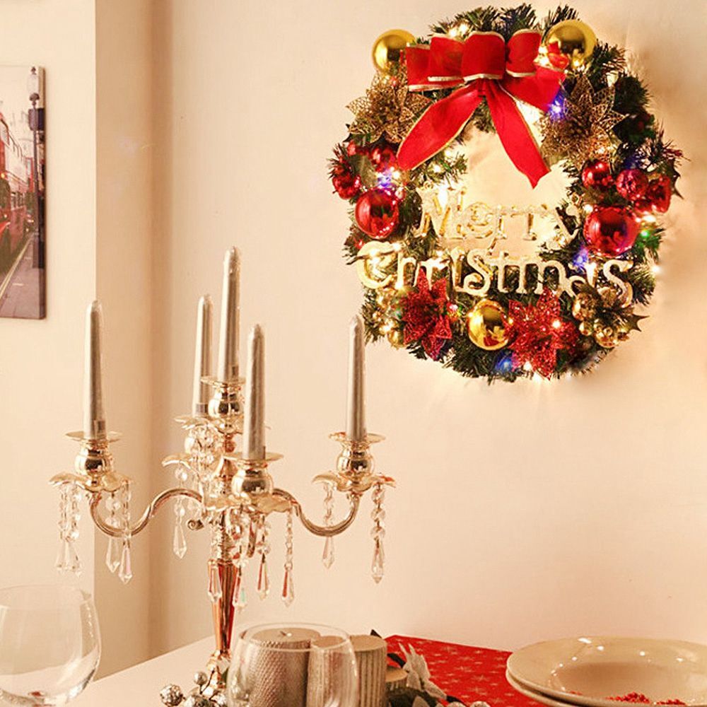 Decoration Artificial Pine 30CM Pendant Garland Ornament Christmas Wreath - Picture 12 of 17