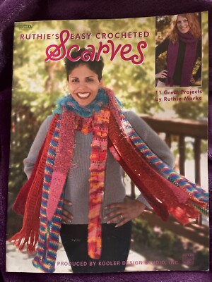 Ruthie's Easy Crocheted Scarves by Ruthie Marks with 11 Patterns - Leisure Arts