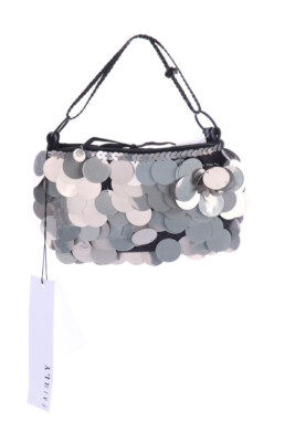 Fairly Clutch-Tasche Y2K Pailletten schwarz anthrazit NEU