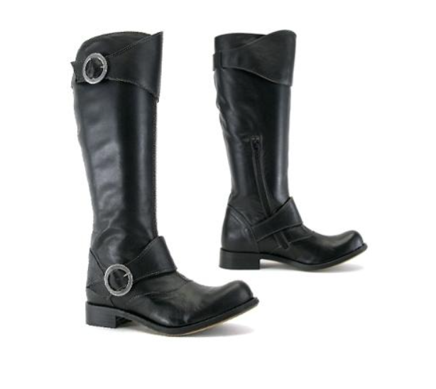 $339 JOHN FLUEVOG SHOES ADRIANS HEIDI BOOTS BLACK LEATHER