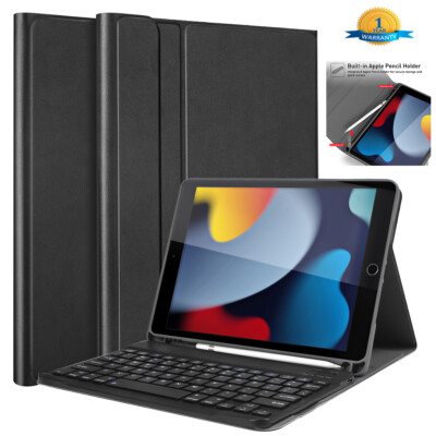 For Apple iPad 9th Generation 10.2 inch 2021 Keyboard Case Stand Folio Cover