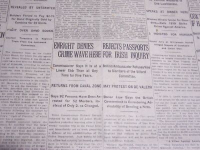 1920 DECEMBER 9 NEW YORK TIMES - ENRIGHT DENIES CRIME WAVE HERE - NT 6758