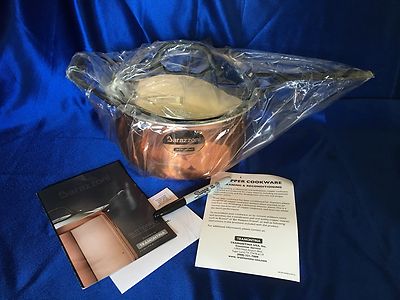 NIB~Tramontina Barazzoni Butterfly(sizes available)4 Quart Pan, Copper Exterior
