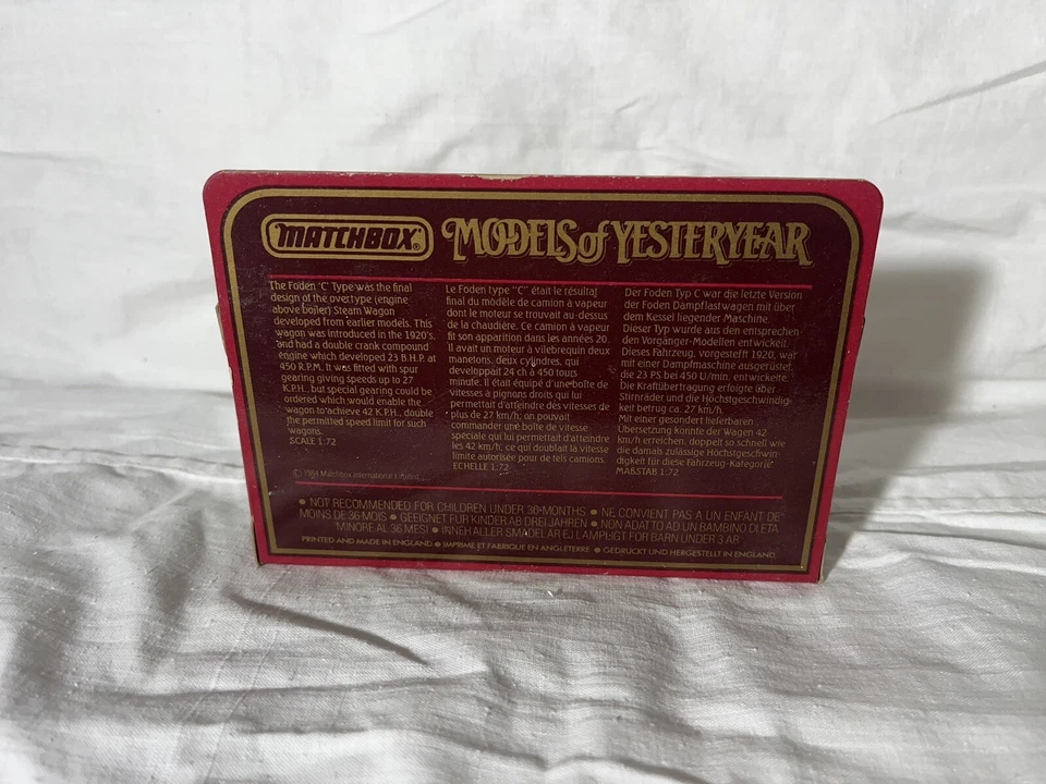 Matchbox Models of Yesteryear Y-27 1922 Foden Steam Trury 1:72 Hovis Die Cast Foto 2 de 2