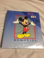 New Disney Mickey Mouse Collection Photo Album Easystik 80 Pg 3 Ring Binder VTG
