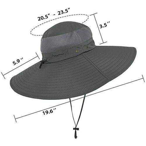 Men Women Summer Bucket Boonie Hat Neck Cover Flap Sun Wide Brim Outdoor Cap - Picture 103 of 142