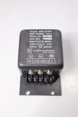 Avtech Corp 834-1 Audio Amplifier Beech 50-384191 (28 VDC)