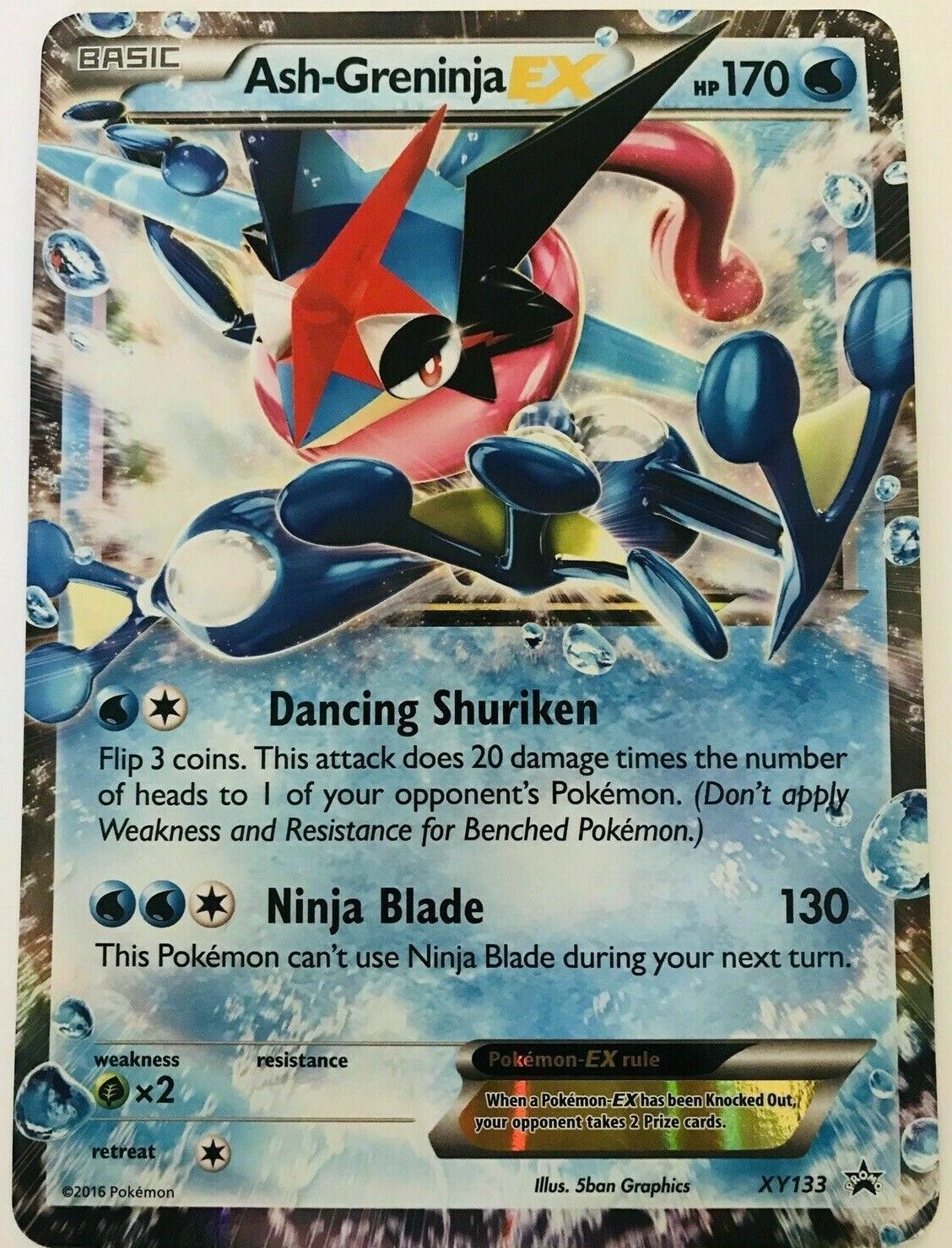 Ultra Rare Ash-Greninja Ex Pokemon Xy133 Black Star Promo Holo Foil Rare -  Hp | Ebay