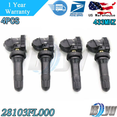 Set of (4) NEW TPMS Tire Pressure Sensor For Subaru Impreza Crosstrek 28103FL000