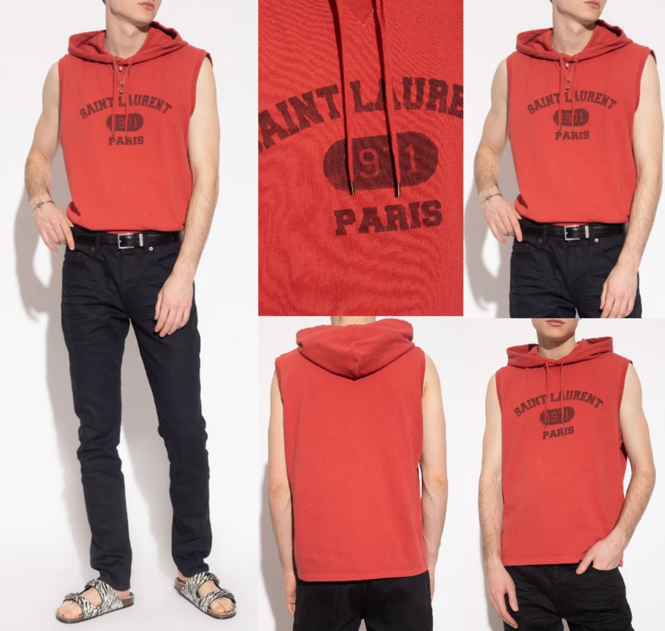 Saint Laurent Paris 1971 Hoodie Veste À Capuche Sweatshirt Pull S - Photo 1/4