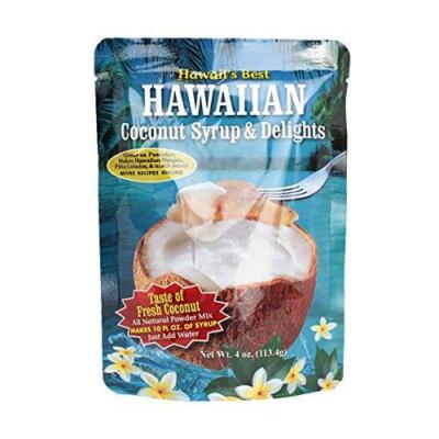 Kauai Tropical Hawaiian Coconut Syrup Mix   4 Ounce Package