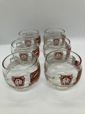 PRR Pennsylvania Railroad Company 4902 Roly Poly Cocktail Gläser 4oz 6er Set