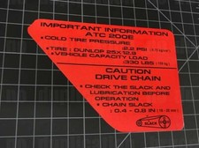 1982 82' 1983 Big Red ATC Side Vintage 3 wheeler Sticker Decal 200e, 200es 83'
