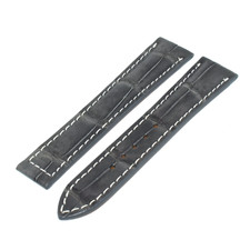 Bracelet crocodile 21/18 mm pour la boucle déployante Omega et TAG Heuer