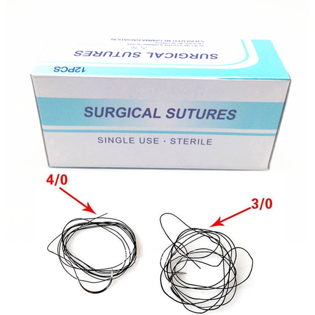 Dental Surgical 4/0 Suture Silk Braided Non Absorbable Suture 75cm eBay