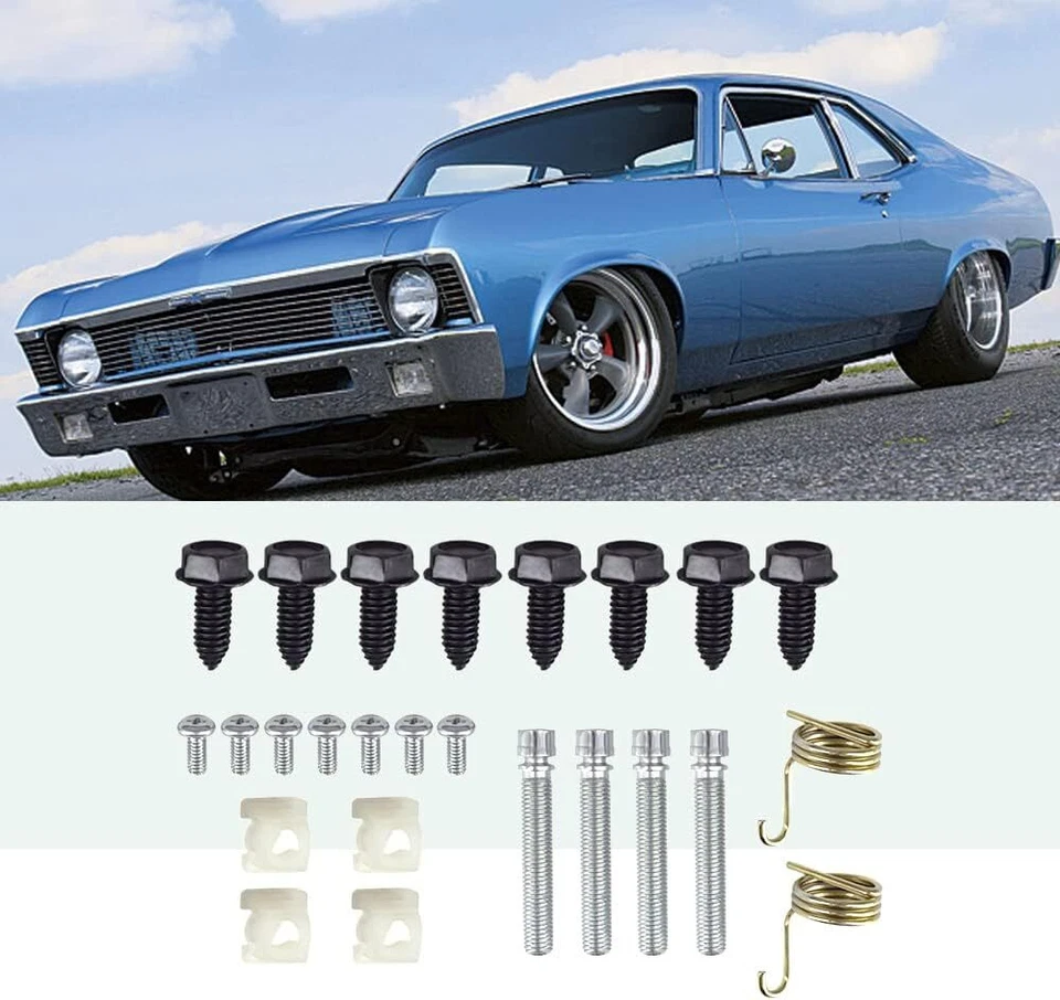 Kit de cubo de montaje de anillo de retención de faros 28 piezas para Chevy Camaro Nova 1967-1970 Foto 4 de 4