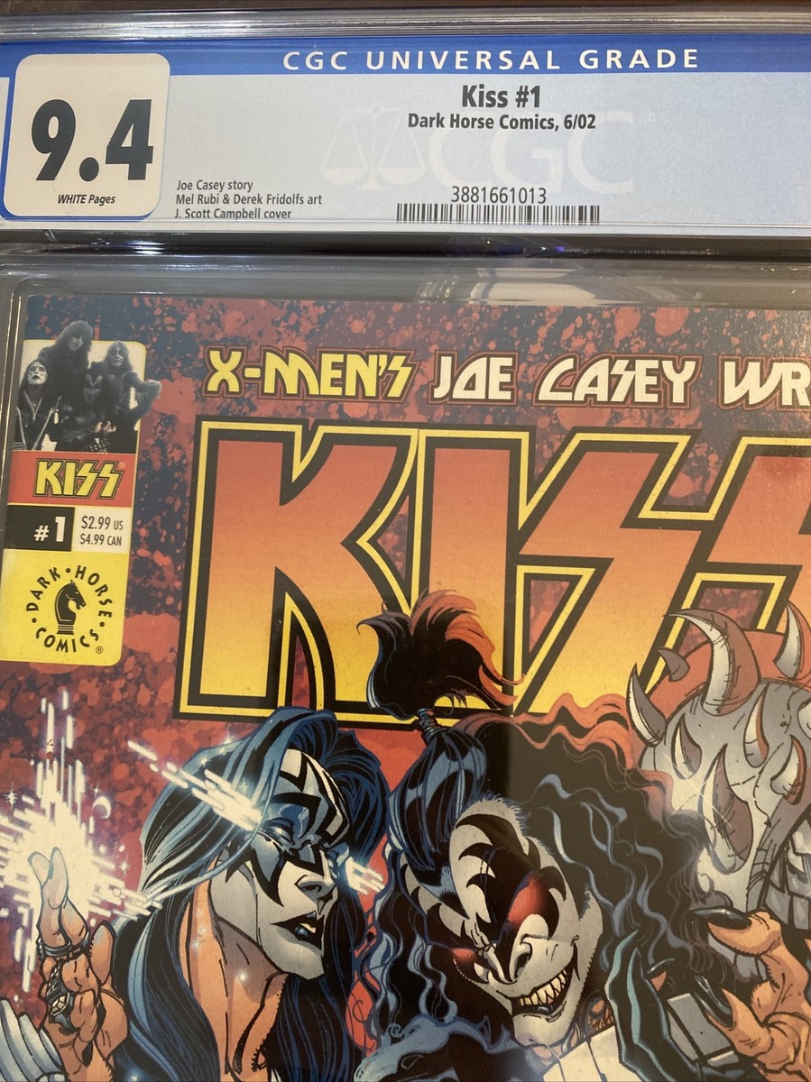 KISS 1 CGC 9.4 DARK HORSE 2002 J SCOTT CAMPBELL VARIANT COVER GENE