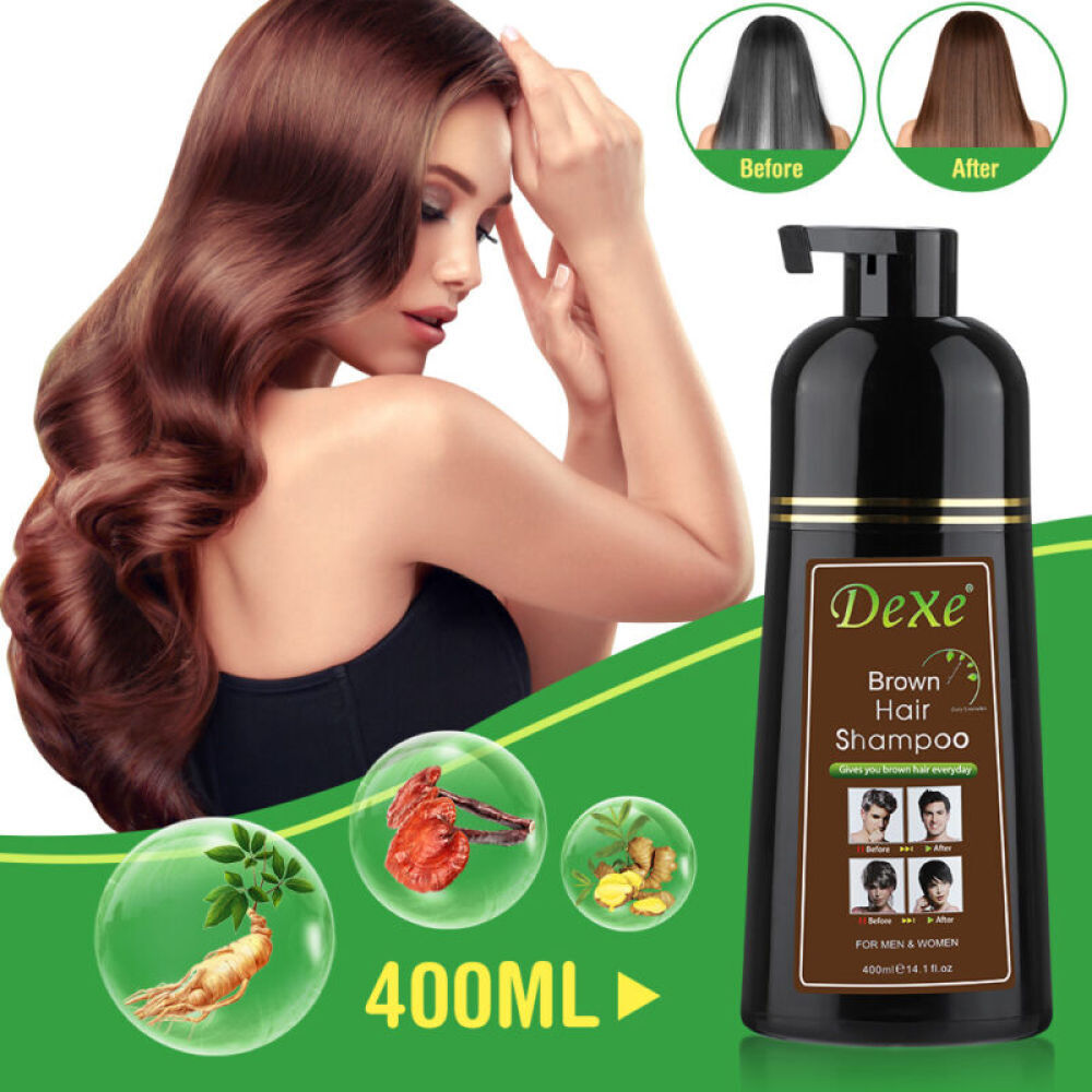 Mokeru Instant Hair Color Dye Shampoo Natural Coconut/Argan Oil Essence