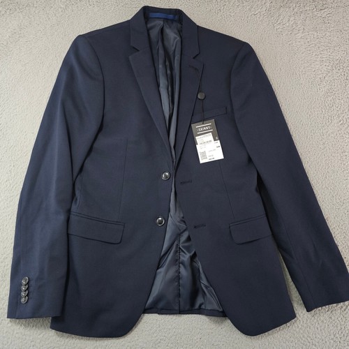Topman Skinny Men's Size 34R Dark Blue Double Button Blazer Jacket - Picture 13 of 13