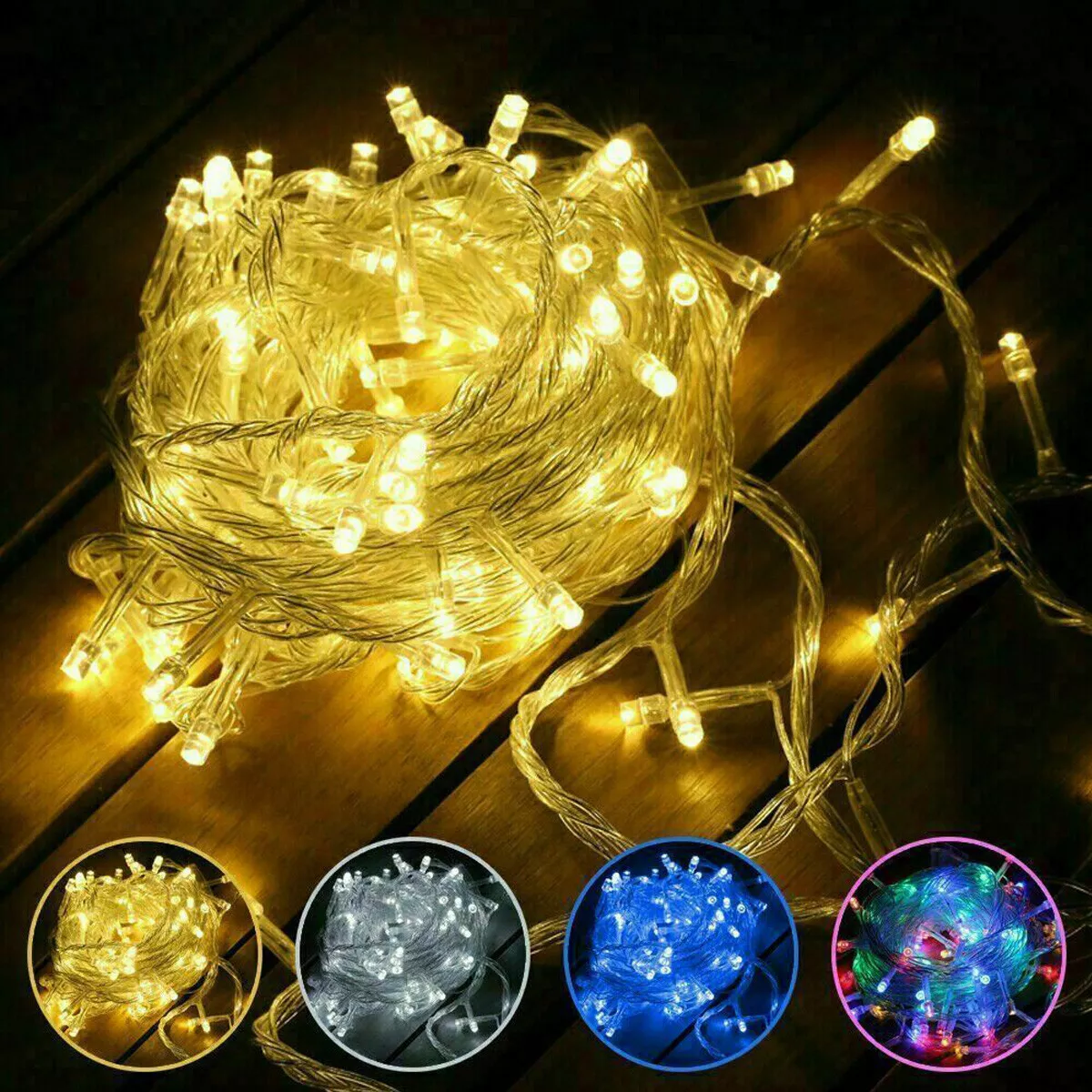 Clear battery operated online lights