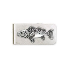 Trout Money Clip Jewelry Sterling Silver Handmade Fish Money Clip TU2-MC