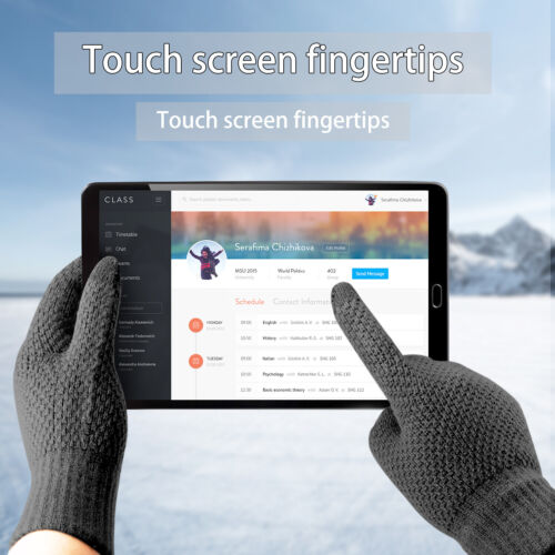 Winter Wool Warm Knitted Touch Screen Glove Mobile Phone Knitted Gloves MenWomen - Picture 72 of 107