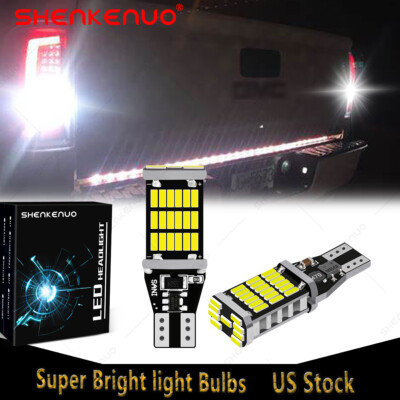 Lasfit 912 921 T15 LED Backup Reverse Light Bulbs 6000K Bright White Canbus Pair