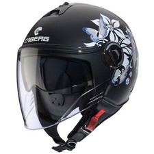 Caberg Riviera V4 X Mia Jethelm Matt-Schwarz/Weiss-Grau-Hellblau Motorradhelm