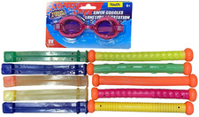 Splash-N-Swim Pink Child Swim Goggles 10 Underwater Dive Sticks