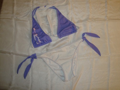 COBEY by CALZEDONIA BIKINI COSTUME MARE TRIANGOLO E LACCETTI II S bianco e  lilla | eBay