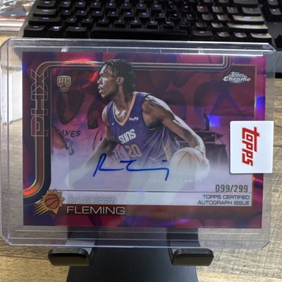 Topps Chrome Rasheer Fleming Auto RC #TCAR-RF Phoenix Suns Purple /75