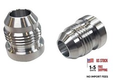 2-PACK ZWHIP 8AN Aluminum Male Weld on Bung 37 Degree JIC -8 8 AN8 Weldable