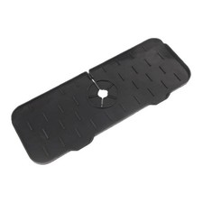 SILICONE KITCHEN SINK MAT FAUCET DRY in (BLACK COLOR15IN) EASY to Black