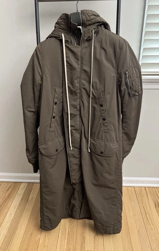 Parka con cappuccio Rick Owens DRKSHDW exploder marrone taglia S 2015 archivio vintage