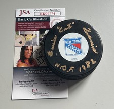 Emile “CAT” Francis Rangers “HOF 1982” Signed Puck W/ FREE Case! JSA # KK07774