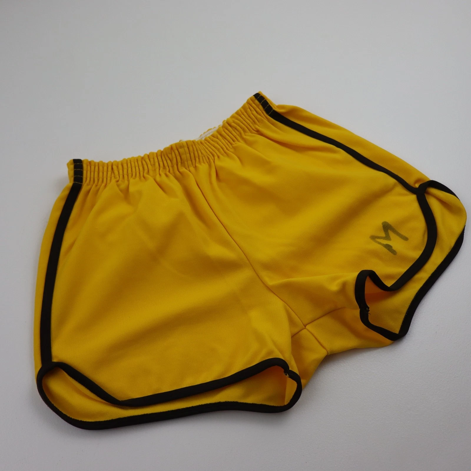 Vtg Champion Sprinter Shorts Mens M 30-32 USA Made Nylon Yellow Running 70s 80s
