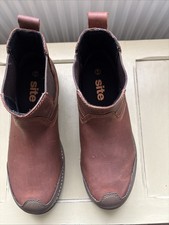 ** Brand New SITE Mudguard Safety Dealer Boots Brown UK Size 11 **