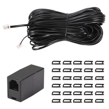 Seefeful 100 Feet Long Telephone Extension Cord Phone Cable Line Wire, with S...