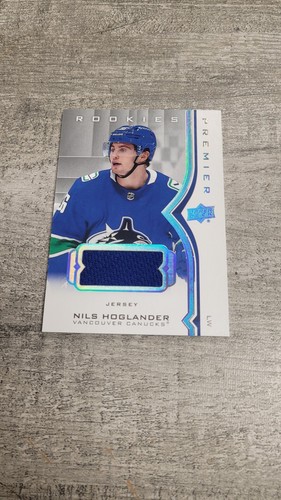 2020-21 Upper Deck Premier Nils Hoglander Rookie Jersey #90 Insert