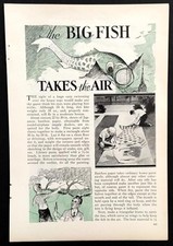 HUGE 14' Flying Fish Kite 1932 vintage How-To build PLANS