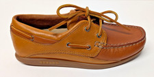 Sebago Dockside Soliel Leather Boat Shoe, Rust/Tan, 5W