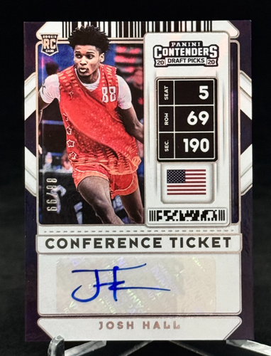 2020-21 Contenders Draft Picks Conference Ticket Variation #107 RC Josh Hall /99 - Picture 1 of 2