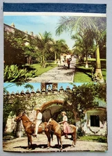 Mexico Postcard Booklet Photo Album-Hacienda Charros Cowboys Souvenir Travel-Vtg