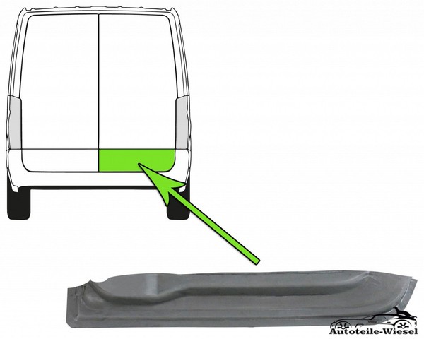Reparaturblech TüR TüRblech FüR Mercedes, VW Verzinkt Rechts Hinten Ab 04.06-image
