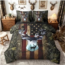 Rustic Deer Queen Bedding Set 7-Piece