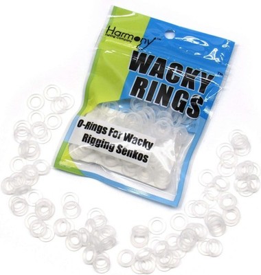 Clear Wacky Rings 100pcs O-Rings for Senko Worm Soft Plastic Rigging