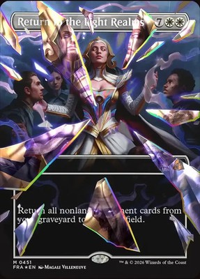 Return to the Light Realms (Borderless) Foil  Reality Fracture Playtest Card