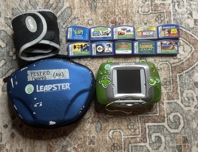 VTG LeapFrog Leapster Learning Game System Console Bundle with 8 Games Tested